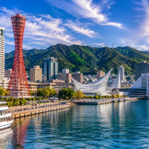 Kobe waterfront on a Sakura Voyages private full-day tour